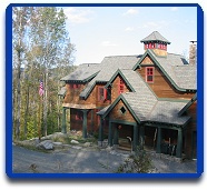 Oak Pole at ski lodge in Vermont